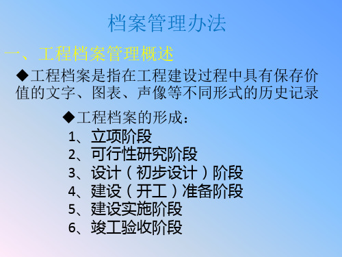 工程档案管理课件1.7