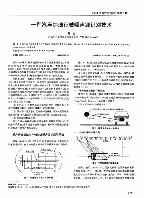 一种汽车加速行驶噪声源识别技术