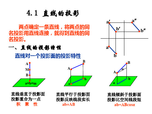 制图讲解—直线的投影
