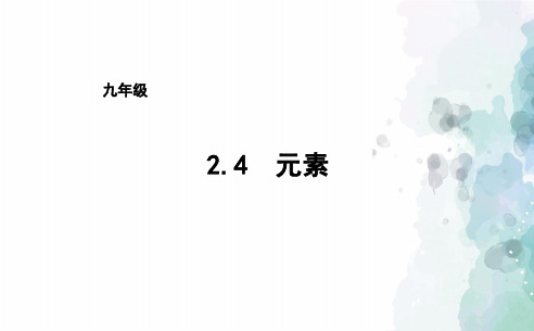 鲁教版化学-九年级上册-九年级2.4元素课件