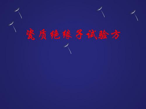 精选瓷质绝缘子试验方法资料