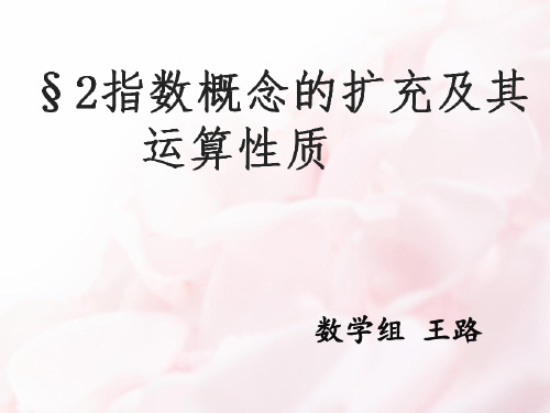 数学必修一北师大版 3.2 指数概念的扩充 (共21张PPT)