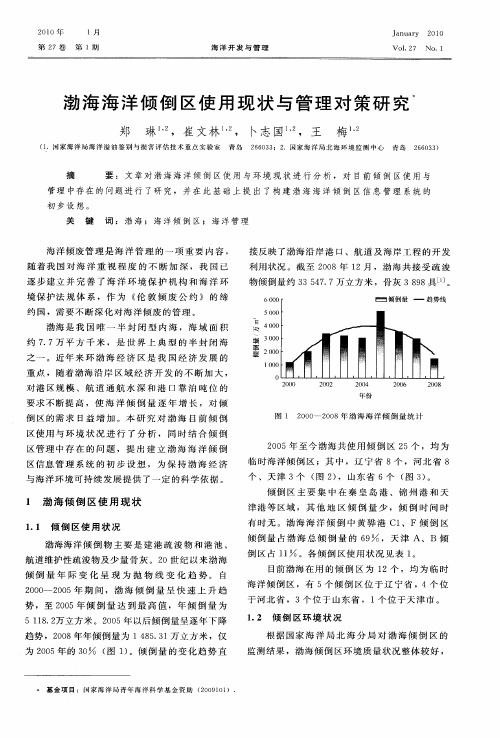 渤海海洋倾倒区使用现状与管理对策研究