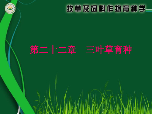 第二十二章 三叶草育种