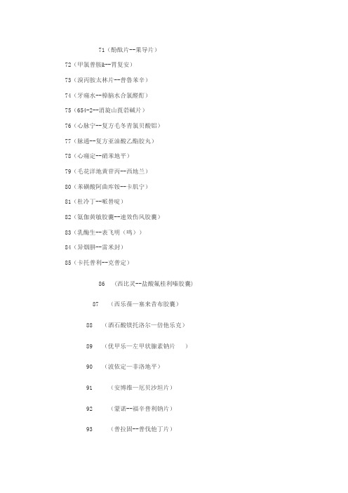 医用名词缩写