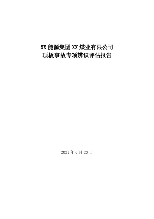 煤矿顶板事故专项辨识评估报告