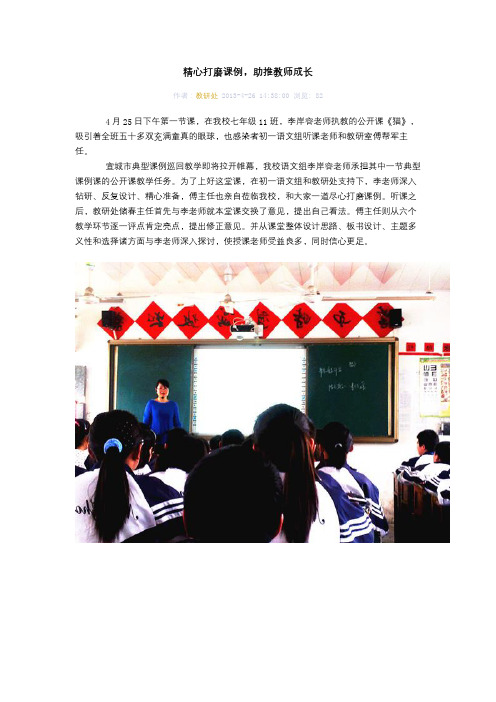 精心打磨课例