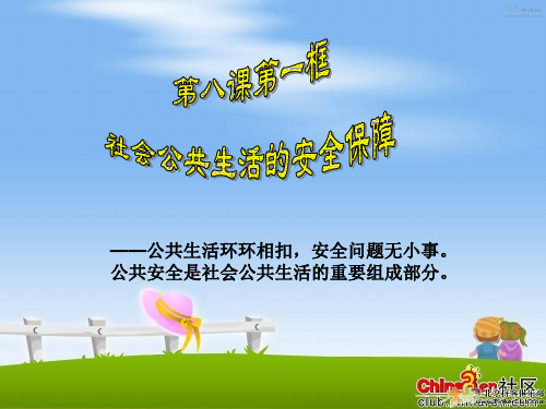 一、社会公共生活的安全保障