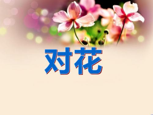 《对花》PPT课件7 (共9张PPT)