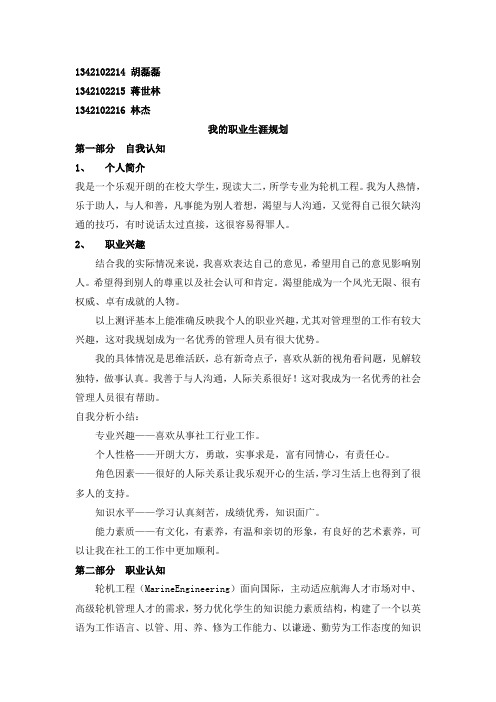 6#331职业生涯规划书