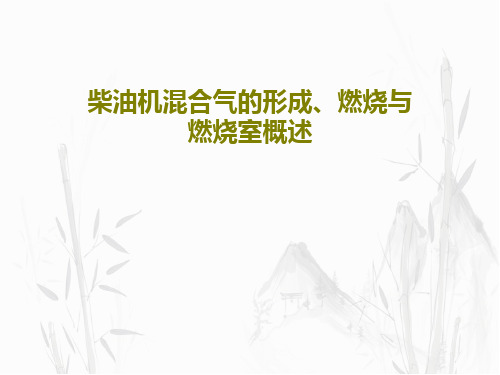 柴油机混合气的形成、燃烧与燃烧室概述共27页