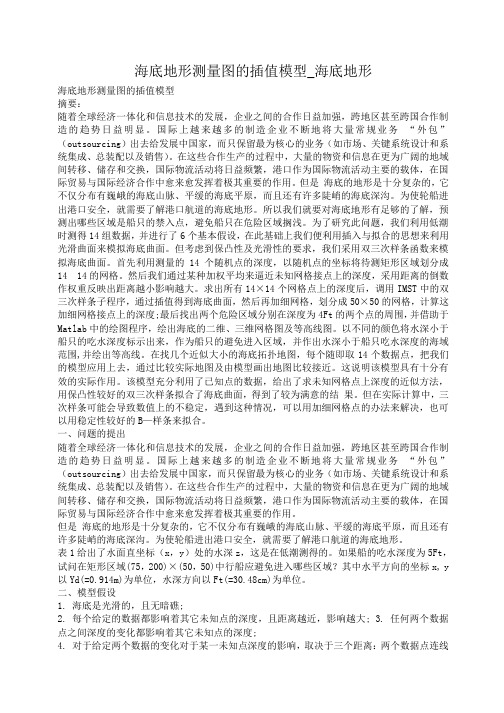 小度写范文海底地形测量图的插值模型_海底地形模板