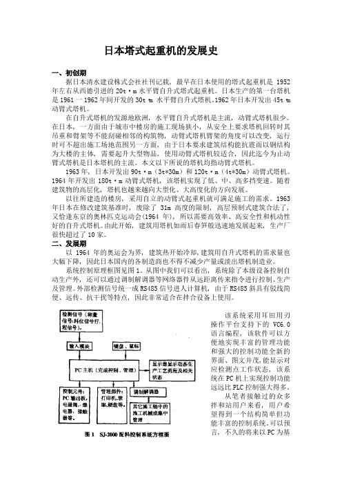 日本塔式起重机发展史