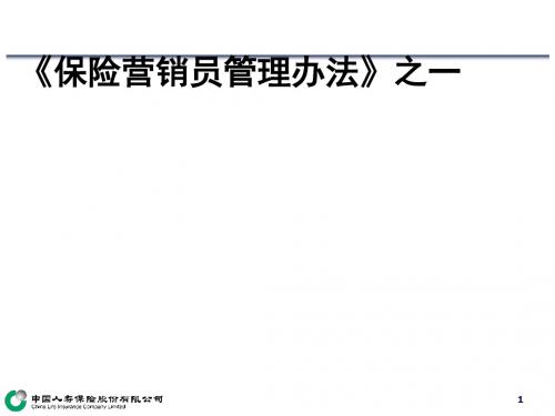 保险营销员管理办法(PPT 38张)