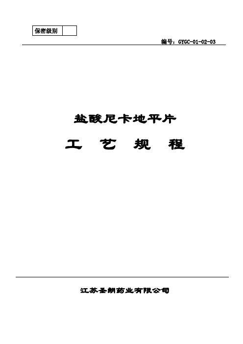 02尼卡地平工艺规程(新)