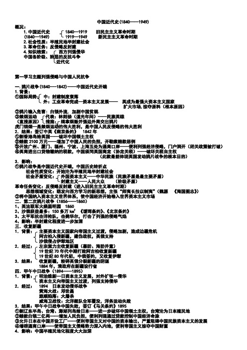 八年级历史上册知识线索黄列学.
