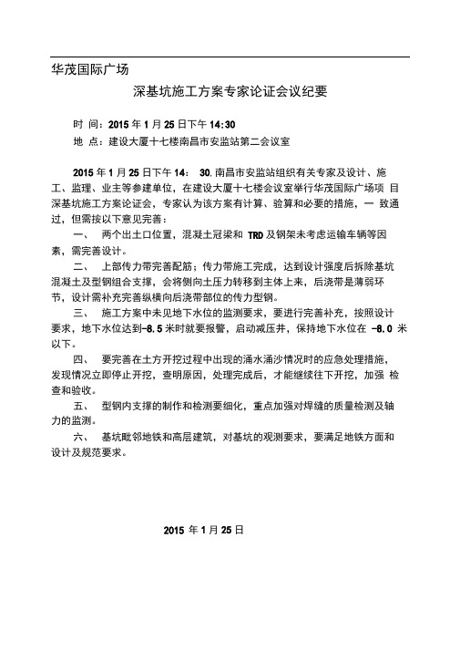 深基坑专家论证会(黄改)