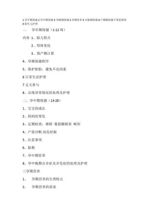 孕妇学校课程