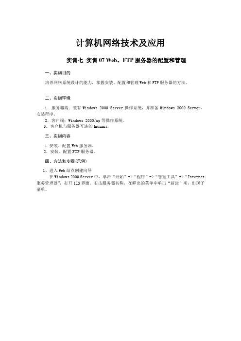Web.Ftp报告书