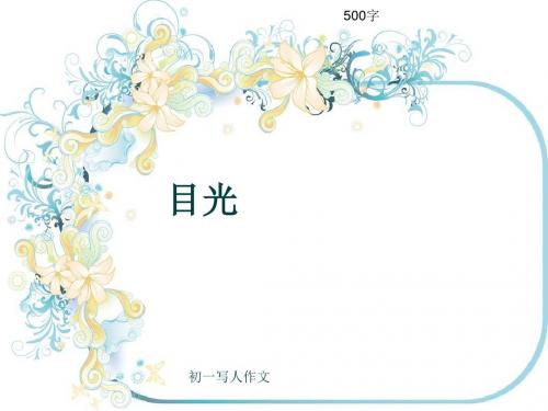 初一写人作文《目光》500字(共8页PPT)