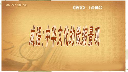 《成语：中华文化的微缩景观》课件