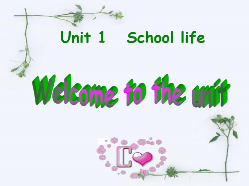 译林版英语必修一 unit 1  welcome to the unit (共35张PPT)