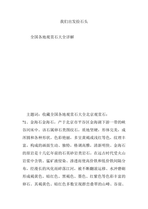 我们出发捡石头