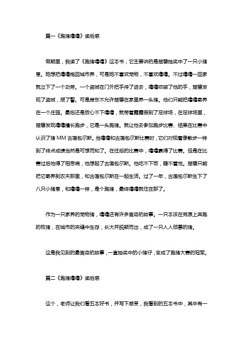 跑猪噜噜读后感