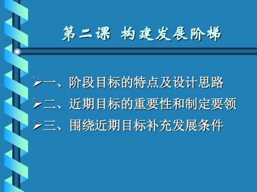 第二课构建发展阶梯