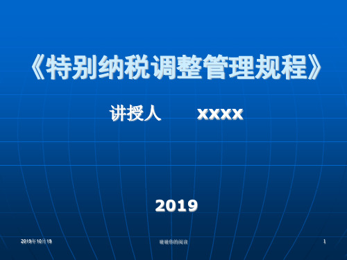 特别纳税调整管理规程模板.pptx