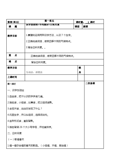 人教版语文一年级下册《识字   语文园地一   识字加油站+书写提示+日积月累》_44