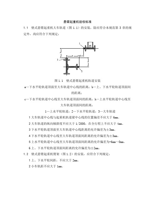悬臂起重机验收标准