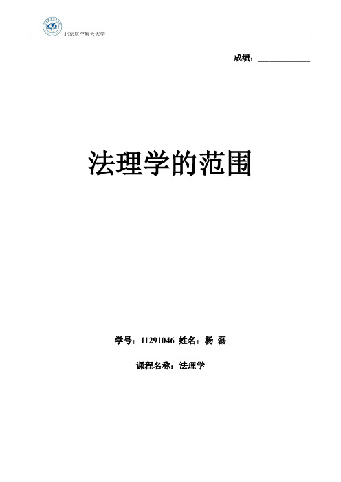 法理学的范围  范式分析