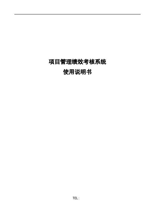 项目管理系统使用说明书