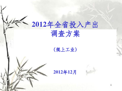 工业投入产出调查方案(PPT 51页)