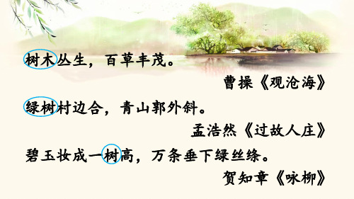 人教版部编版最新小学二年级上册语文《树之歌》名师精品课件