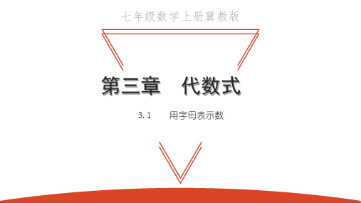 3.1 用字母表示数-2020秋冀教版七年级数学上册课件(共23张PPT)