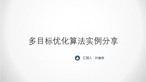 多目标优化算法实例分享