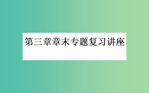 高考化学一轮复习 第3章 金属及其化合物章末专题复习讲座课件 新人教版