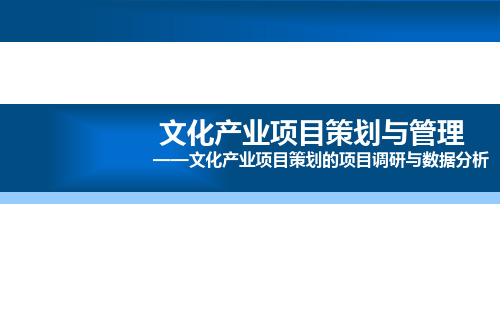 张立波版-文化产业项目策划与管理6