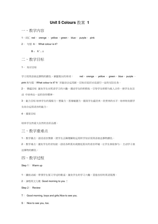 Unit5Colours教案1