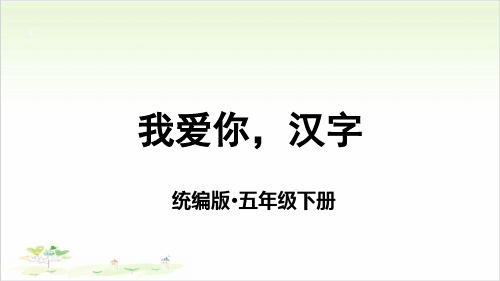 《我爱你,汉字》ppt—人教部编版我爱你,汉字完美课件4
