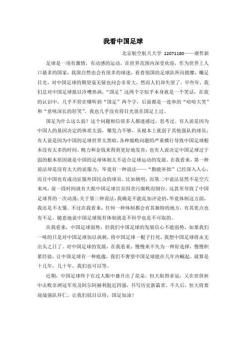 我看中国足球