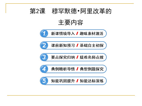 6.2 穆罕默德-阿里改革的主要内容 课件(人教版选修1)