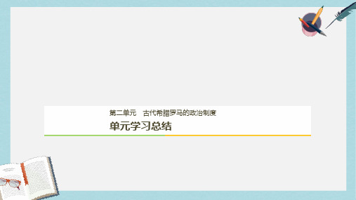 2018_2019版高中历史第二单元古代希腊罗马的政治制度单元学习总结课件新人教版必修1