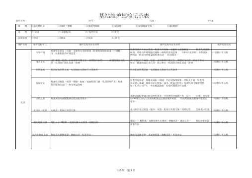 基站维护巡检记录表(精品)