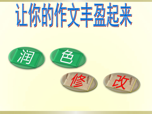 写作《修改润色》PPT精选教学PPT课件
