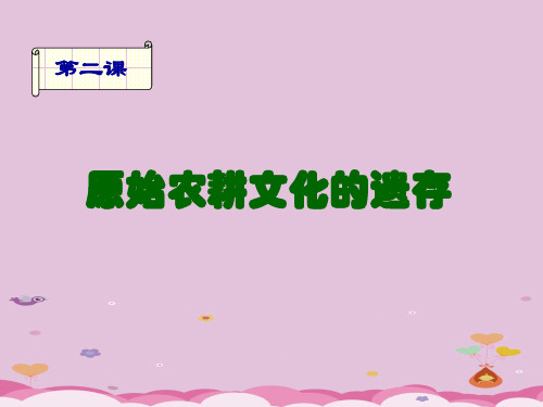 原始农耕文化的遗存ppt3 川教版