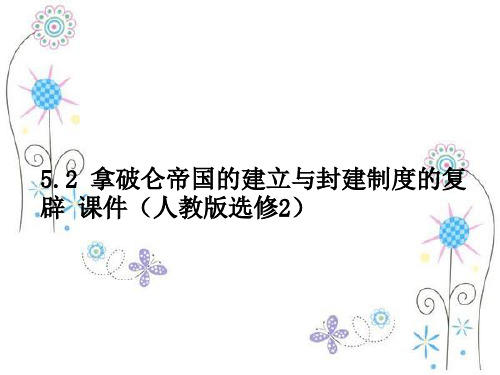 高中历史：5.2 拿破仑帝国的建立与封建制度的复辟  课件(人教版选修2)