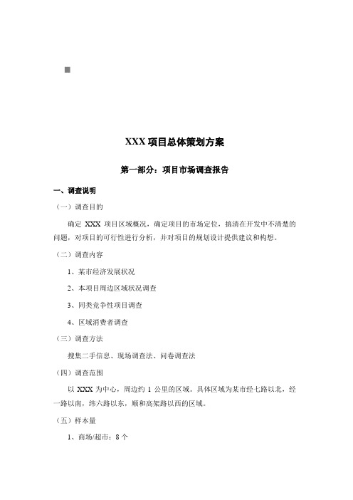 某项目的总体策划方案
